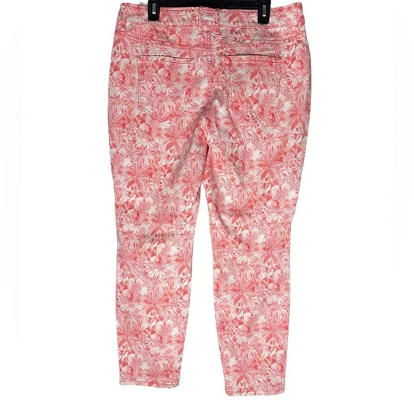 Tommy Bahama Boracay Beach High Rise Ankle Jeans Womens Sz 14 Floral Tropical - Picture 2 of 9